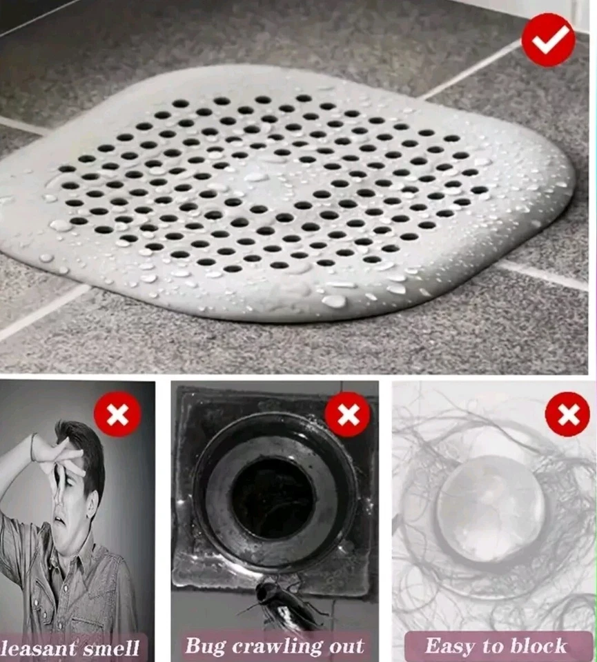 2 Stück Abflusssieb Silikon, Abflusssieb Dusche Haarfänger Badewanne Abflussabde - Bild 4 von 4