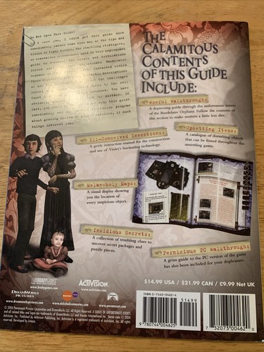Lemony Snicket a series of unfortunate events official strategy guide XBOX PS2 - Afbeelding 2 van 4
