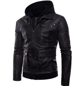 jaqueta de couro punk masculina