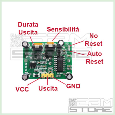 Modulo Scheda PIR HC-SR501 Sensore Rilevatore Infrarosso Movimento Arduino #006 - Foto 7