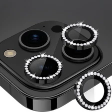 For iPhone 16 15 14 13 Pro Max Plus Tempered Glass Camera Lens Protector Diamond