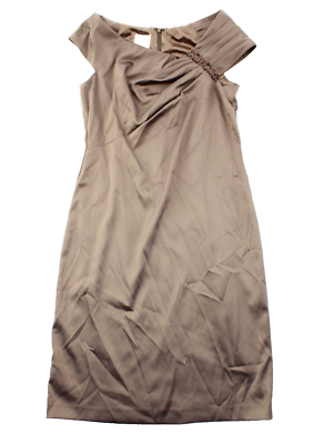 latte cocktail dress NWT - PATRA LTD. Women's BEADED SHOULDER Latte COCKTAIL DRESS - 8
