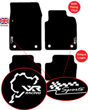 Tailored Carmats fits Vauxhall Vectra C 2003 to 2008, 4pc set, 4 Clips & LOGOS