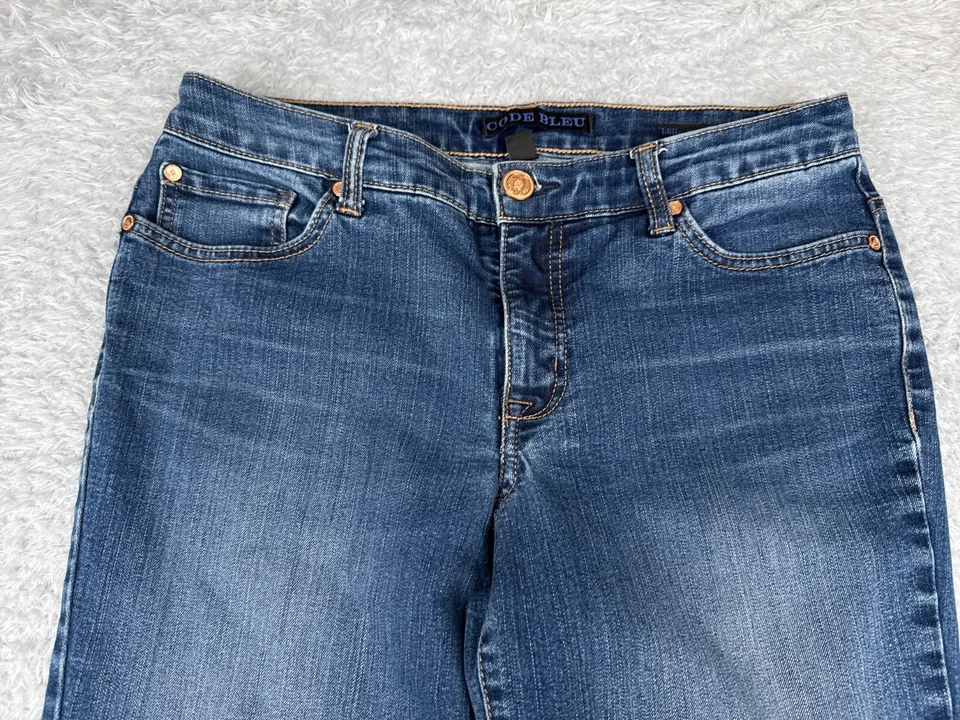 Cold Bleu Jeans Women 6 Blue Denim Soleil Bootcut Low Rise Cotton Blend 30x31 - Image 4 of 4