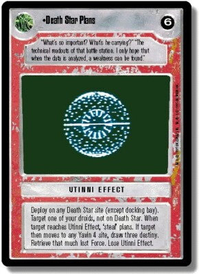 2x  Death Star Plans - Very Rare Foil Foil Line Near Mint Reflections - BB (Star