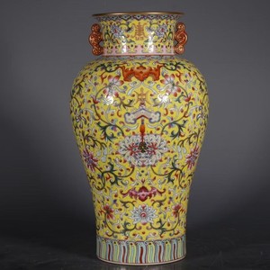 CHINESE ANTIQUE TIE UP BRANCH FLOWERS PORCELAIN VASE