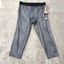 Hind Boys Compression Pants Youth Large Gray 3/4 Leg New With Tags