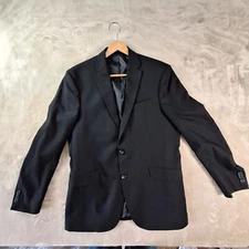 Kenneth Cole Reaction Blazer Men's 42L Black Stretch Single Breasted