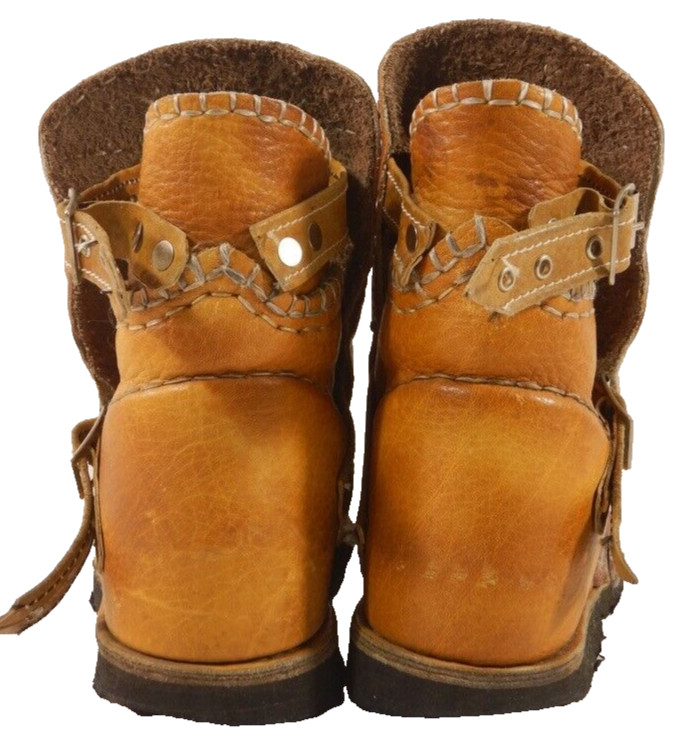 Vintage Hippie Patchwork Handmade Leather Buckle … - image 3