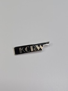 KCRW Lapel Pin Black & Silver Colors PBR Radio Station Santa Monica College