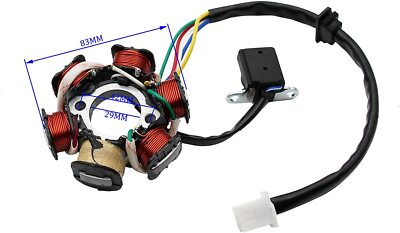 TAOTAO 6 COIL 1 PLUG MAGNETO STATOR 110cc 125cc TAOTAO ATV GO-KART