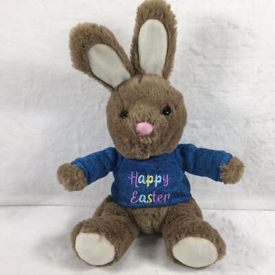 Goffa Happy Easter 11  Bunny Rabbit Blue Sweater Plush Stuffed Animal 2020