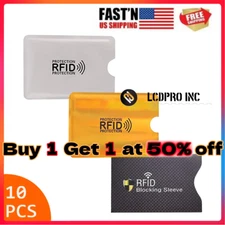 10 Credit Card Sleeves Bank Card Protectors Wallet for Identity Theft Protection