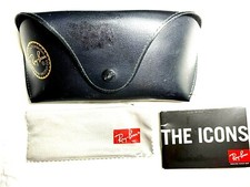 NEW Ray Ban Genuine Black Sunglasses Eyeglasses Case Snap Closure Belt Loop