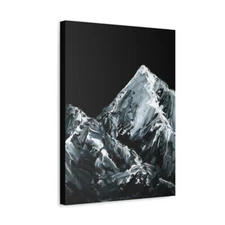 Stretched Canvas Art, Mountain Art, Boho Art, Cabin Art, Rustic Art