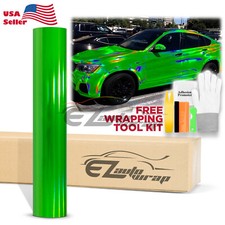 Holographic Green Rainbow Neo Chrome Car Vinyl Wrap Air Bubble Free Sticker Diy