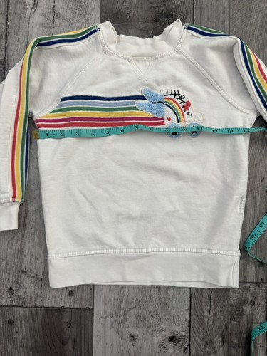 Hanna Andersson Sz 5/Sz 110 Roller Skates Rainbow Sweatshirt Girl’s - Picture 2 of 7