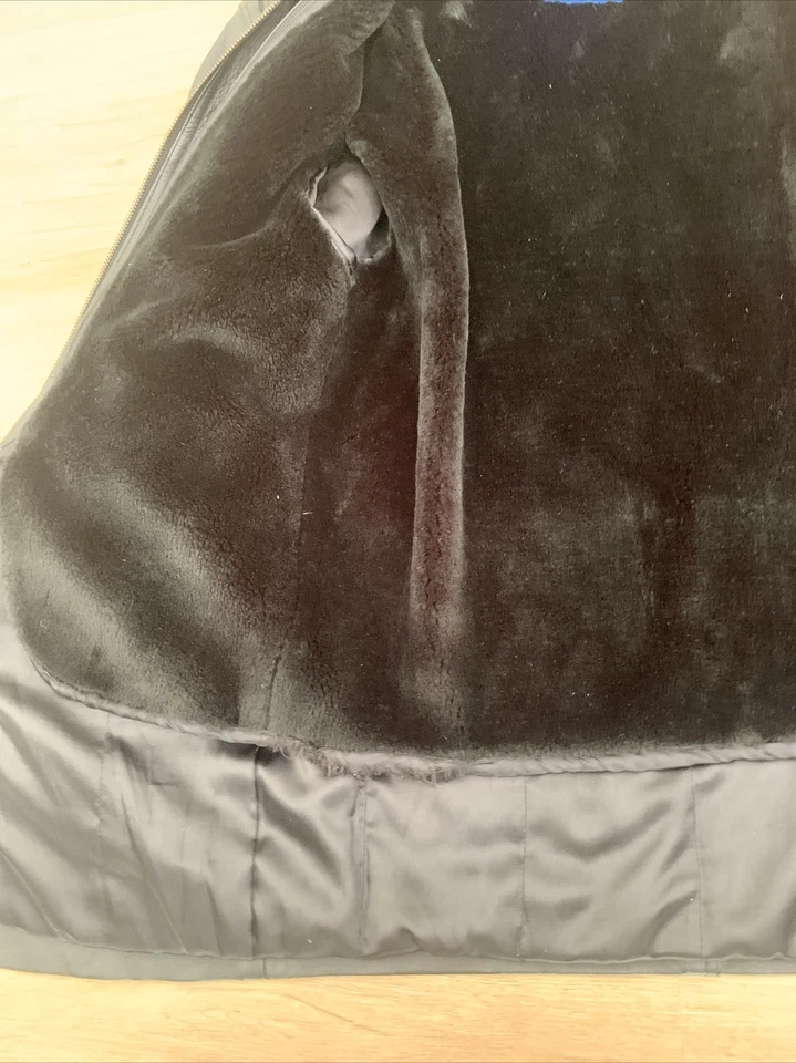 Chaqueta de cuero Montana vintage - Chaleco de eliminación forro y capucha extraíble - ¡Limpia! Foto 4 de 4