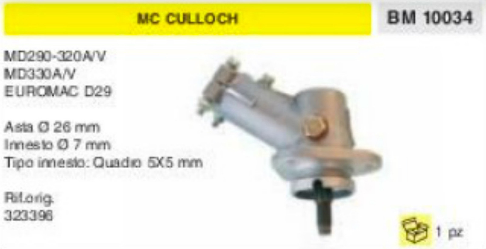 Ricambio Coppia Conica 323396 per McCulloch 290 320 330 Ø 26