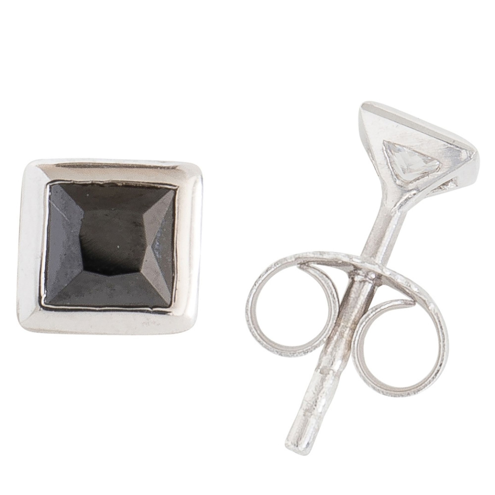 Базовый Silber Ohrringe Damen Ohrstecker Silber Schwarz Zirkonia 011100S 7690₽