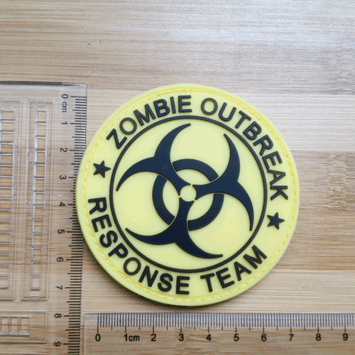 ZOMBIE HUNTER OUTBREAK RESPONSE TEAM TACTICAL BIOHAZARD 3D PVC PATCH - Picture 3 of 6