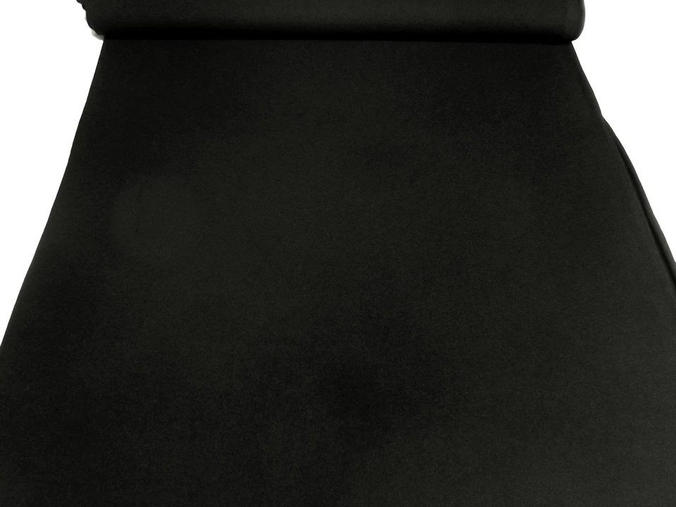 Stoff Ital. Strickstoff 100% Merino Merinostrick Wolle uni schwarz Kleiderstoff - Bild 4 von 4