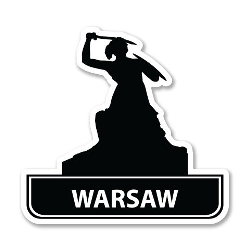 Warsaw Skyline Vinyl Sticker for Car Laptop Phone - Choose Your Size