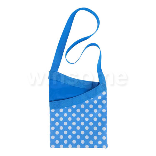 Shoulder Peg Bag Polka Dot Blue Waterproof Laundry Airer Holder, 24 Wooden Pegs - Picture 13 of 14
