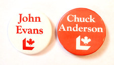 LIBERAL PARTY 1984 ELECTION pin buttons - Canadian politics Anderson Evans vote