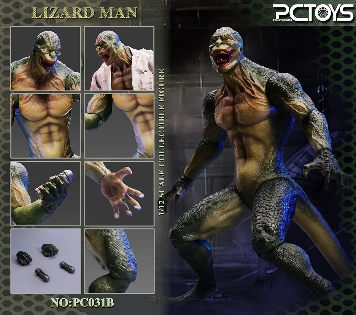 Pre-order PCTOYS PC031B 1/12 Lizard Man Collectible Action Figure