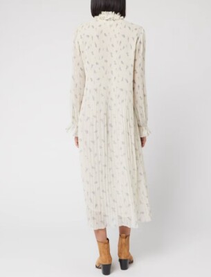 open lace back dress Sophia Pleated Keyhole Midi Dress main image 0