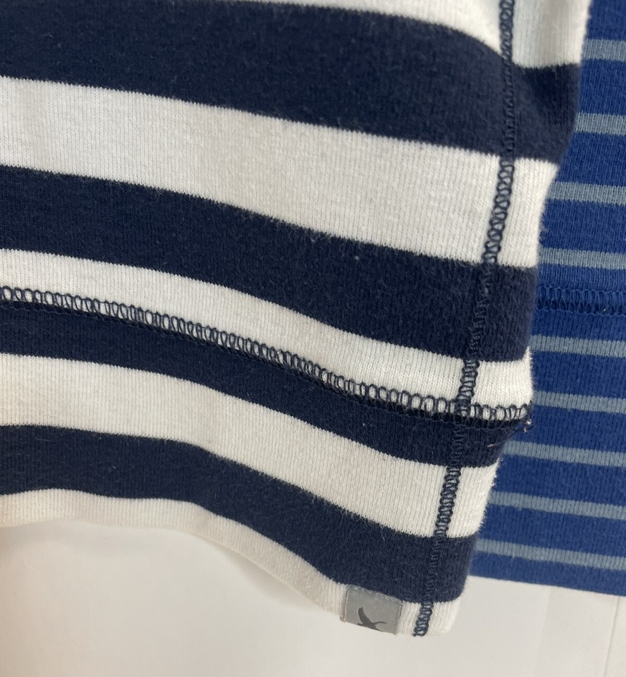 Eddie Bauer 4th July Patriotic Blue White Striped Shirt Sweater Women’s Large L eBay