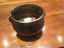 Vintage McCoy Pottery Hammered Copper Footed Bean Pot Kettle Witch Cauldron 7532