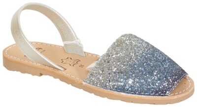 reduzierung Ria Menorca Chic sandals slingbacks glitter ilusion grau/silver avar