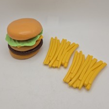 Vintage CDI McDonalds Pretend Play Food Hamburger Fries Bun Meat Cheese Lettuce
