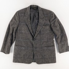 Brooks Brothers Camel Hair 3 Button Blazer Jacket Gray Men's 46