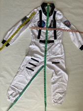 Relibeauty Astronaut Coverall Kids Size 130 White NASA Space Pilot Costume