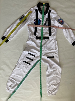 Relibeauty Astronaut Coverall Kids Size 130 White NASA Space Pilot Costume