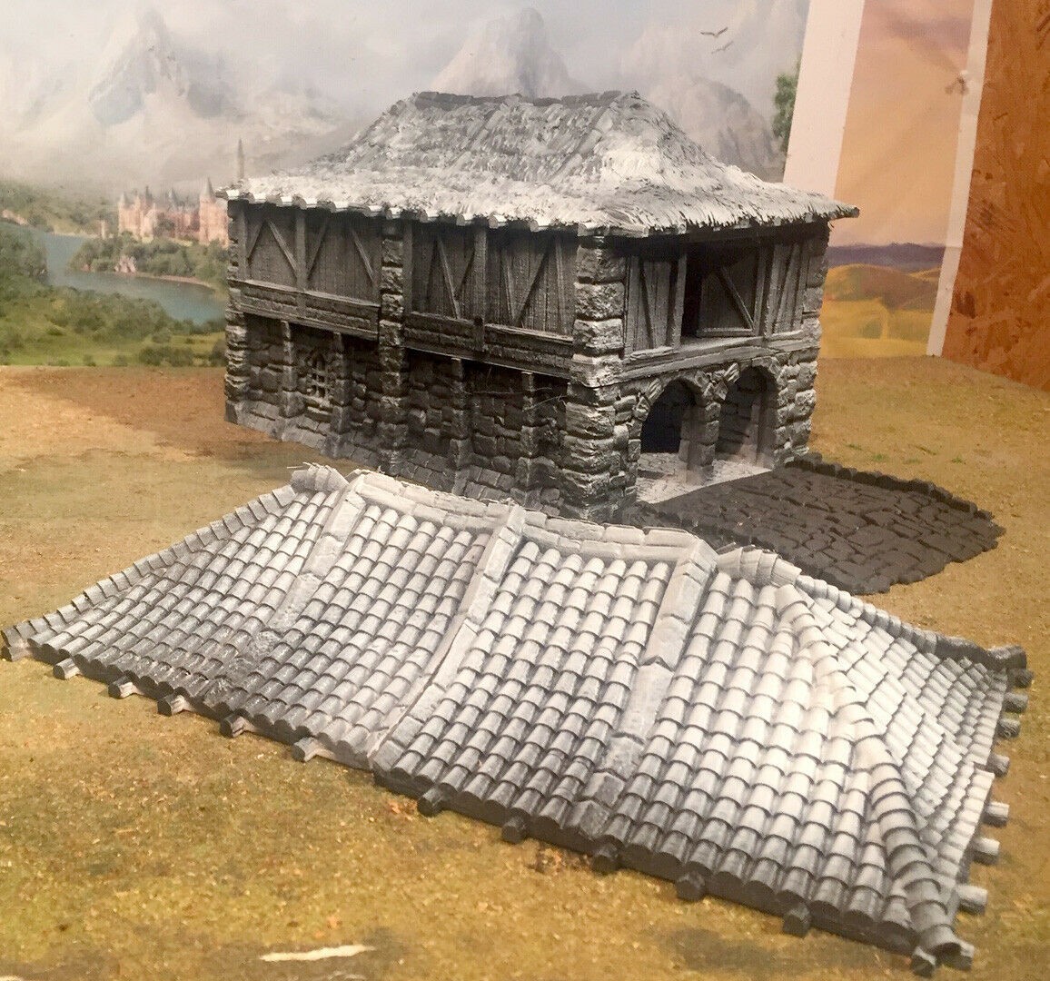 Maison de stockage Décor Gamescape pour rangement de dés et accessoires de jeux