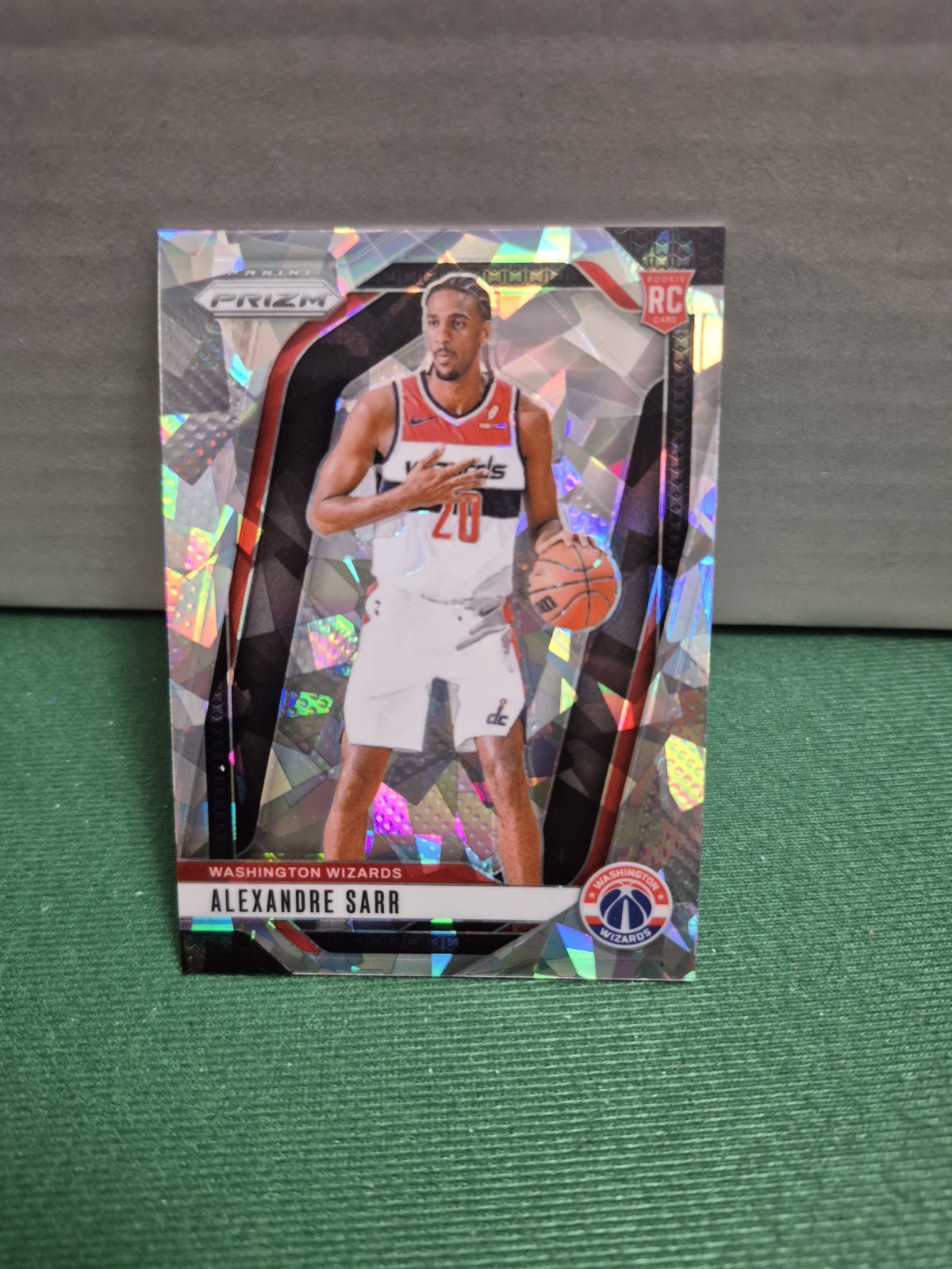 2024 Prizm Alexandre Sarr Silver Cracked Ice Prizm #264 Wizards Rookie
