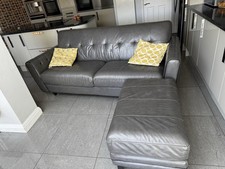 3-Seater Sofa + Matching Footstool – Light Grey  