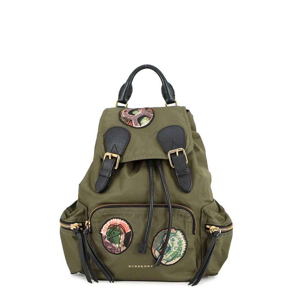 Burberry — BURBERRY Patch Backpack Nylon Khaki/Black 4050383