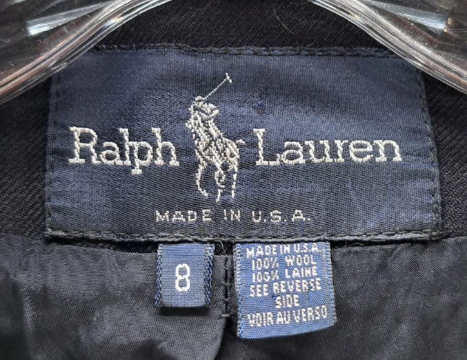 VINTAGE Ralph Lauren Iconic Captain Naval Uniform Blazer Jacket Sz 8 USA RRL 80s - Image 2 of 4