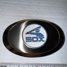 White Sox Baseball Mlb Brass Belt Buckle Rare Fast Free Shipping