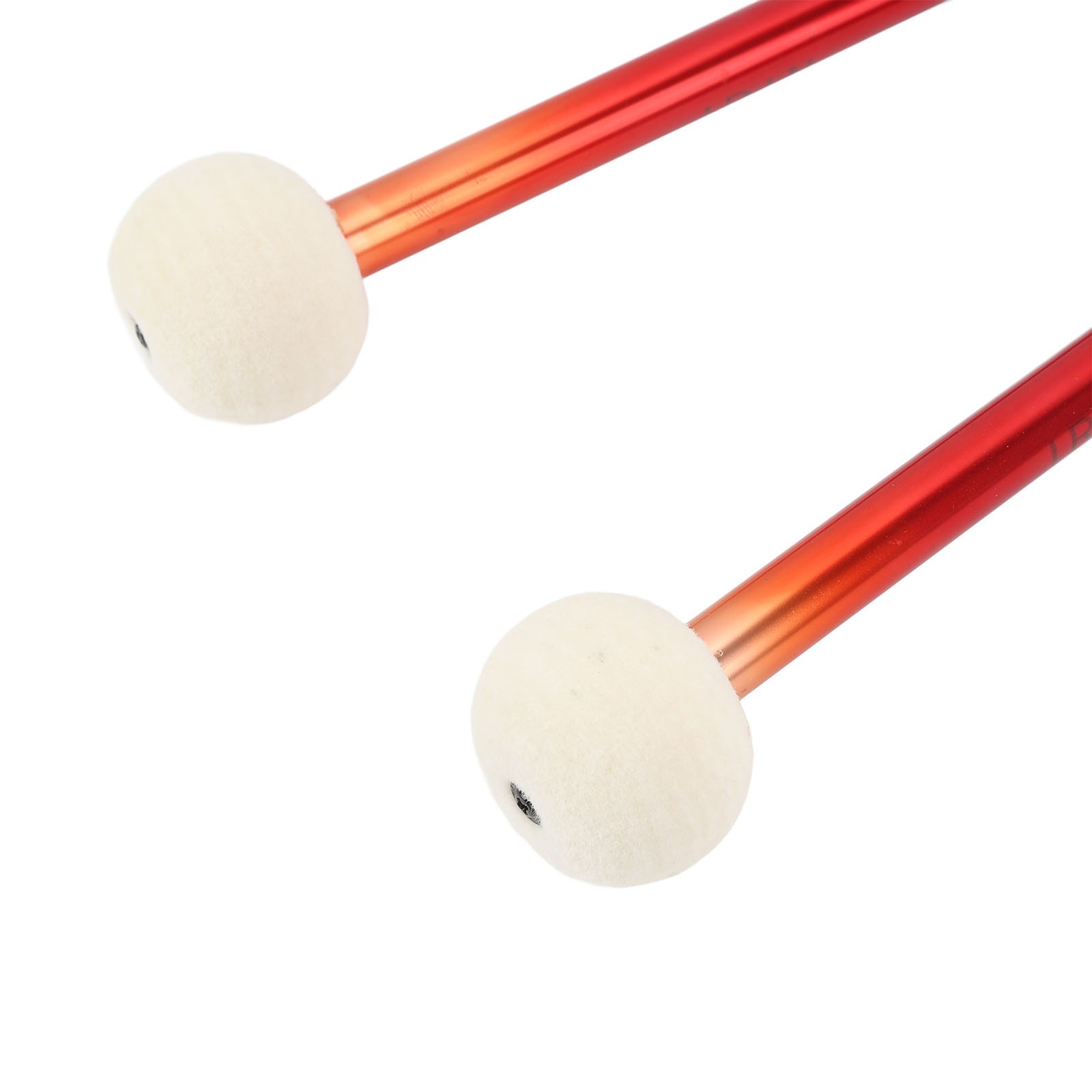 2Pcs Timpani Mallet Soft Wool Felt Head Anti Slip Rubber Handle Alloy Percussion