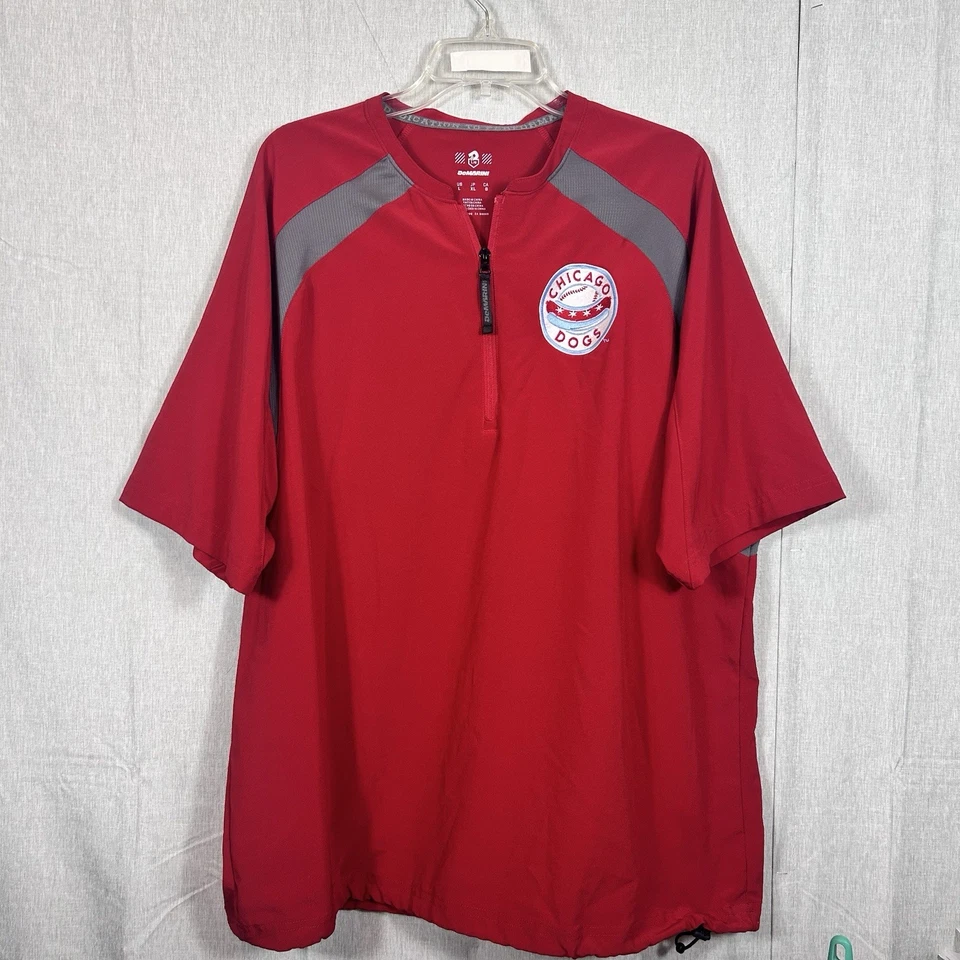 Chicago Dogs DeMarini Sz Large Men's Minor League Baseball Red Jersey Coach (L) - Image 2 of 4