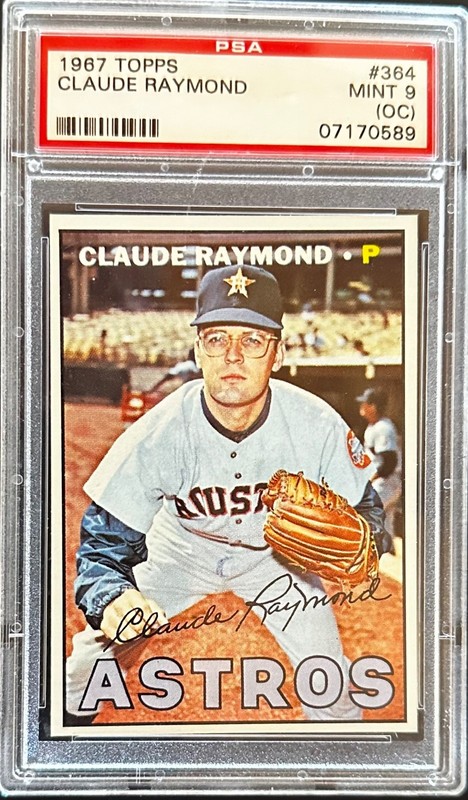 1967 Topps PSA 9 (MINT) (OC) #364 Claude Raymond (All Star)