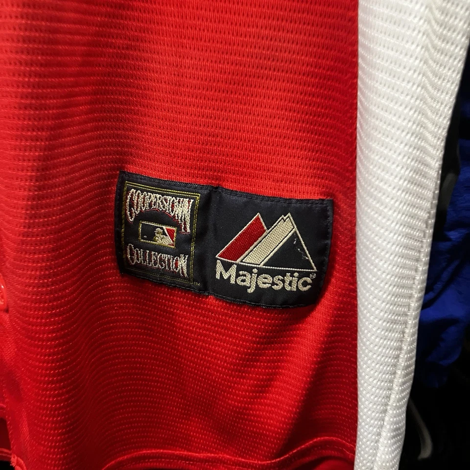 Johnny Bench Cincinnati Reds Majestic Cooperstown Jersey Mens Small Embroidered - Image 3 of 4