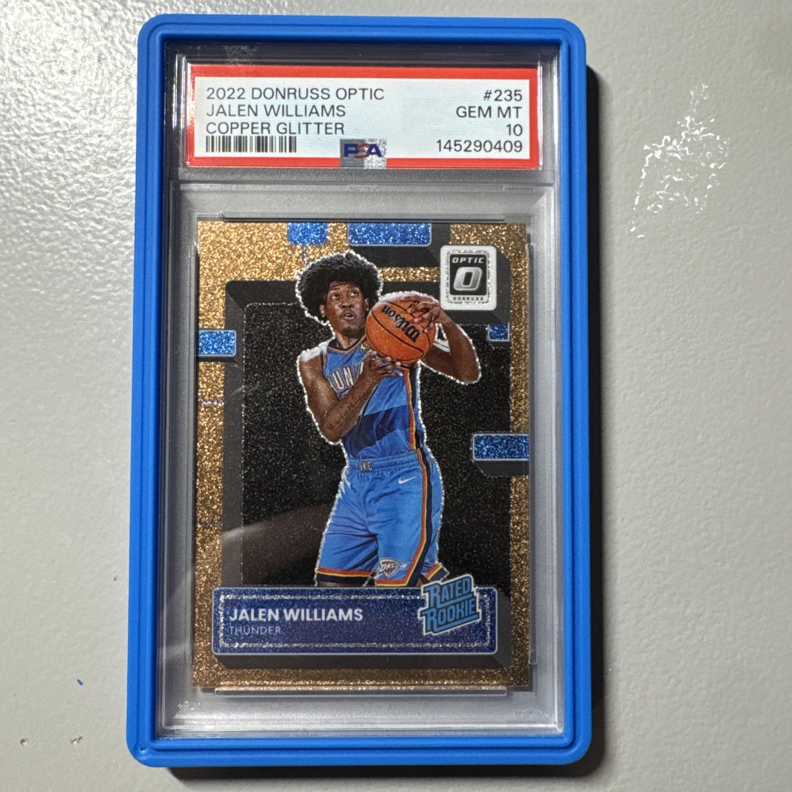 Jalen Williams PSA 10 /99 Copper Glitter #235 2022 Panini Donruss Optic