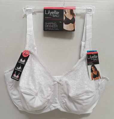 NWT Lilyette By Bali Full-Coverage Minimizer Underwire Bra LY0428 Size 40DDD